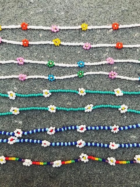 Vòng cổ hạt cườm beaded daisy jewelry hàn quốc