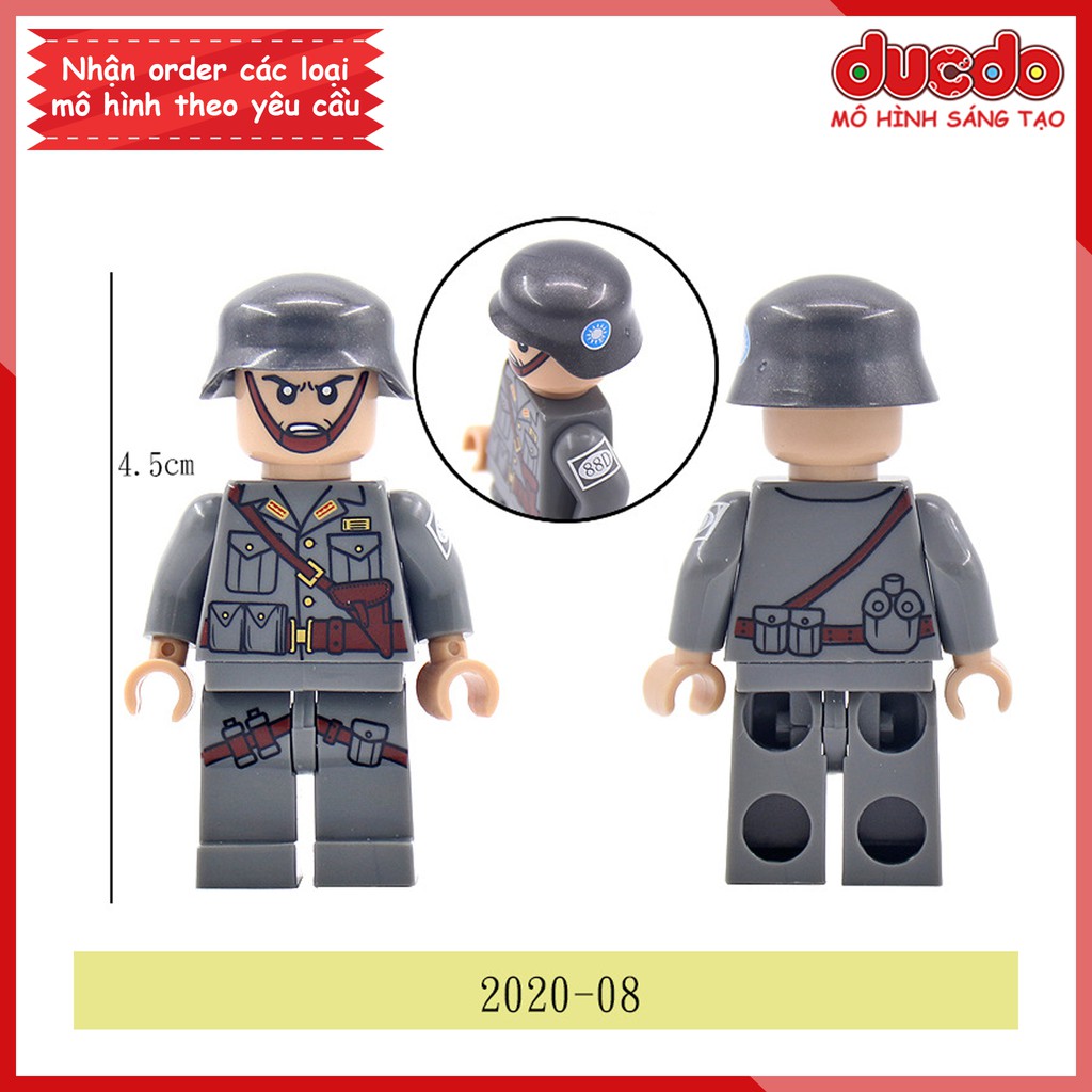 Minifigures Lính phát xít Đức siêu chất mới nhất - Đồ chơi Lắp ghép Xếp hình Mini lính Army WW2 2020-08