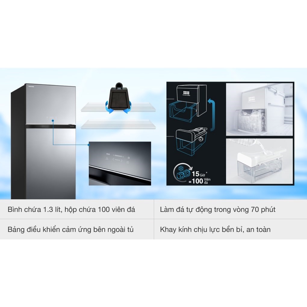 Tủ Lạnh TOSHIBA Inverter 608 Lít GR-AG66VA - dienmaykhore