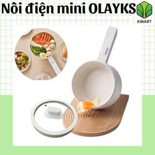 Nồi/chảo điện mini 2in1 Olayks, nồi lẩu mini đa năng dung tích 1,5 lít
