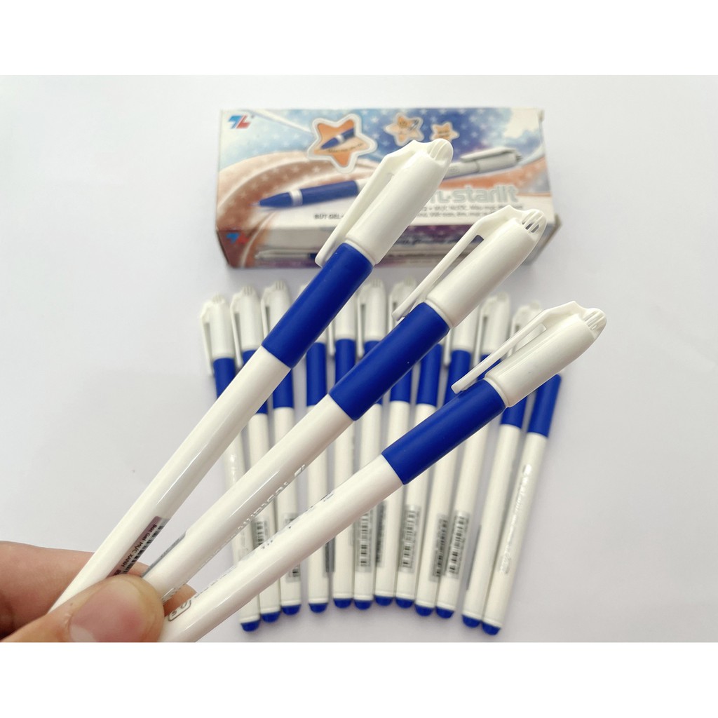 Bút bi gel Thiên Long Gel-012 Starlit xanh, đầu bút 0.5mm THIỆN PHƯỚC