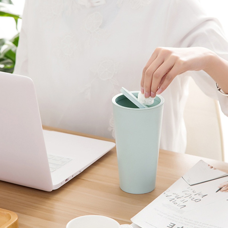 Thùng Rác Mini Tự Động Đa Năng Có Nắp Dễ Lắp Đặt Cho Xe Hơi Ốp