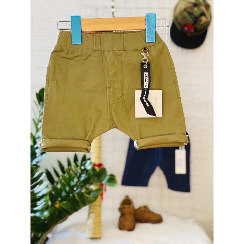 Quần bé trai size 9-20kg kaki co giãn