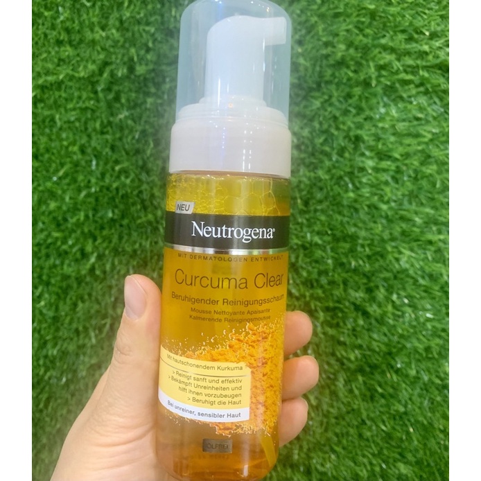 Sữa rửa mặt tạo bọt Neutrogena Nghệ Curcuma Clear 150ML trắng da , mờ thâm