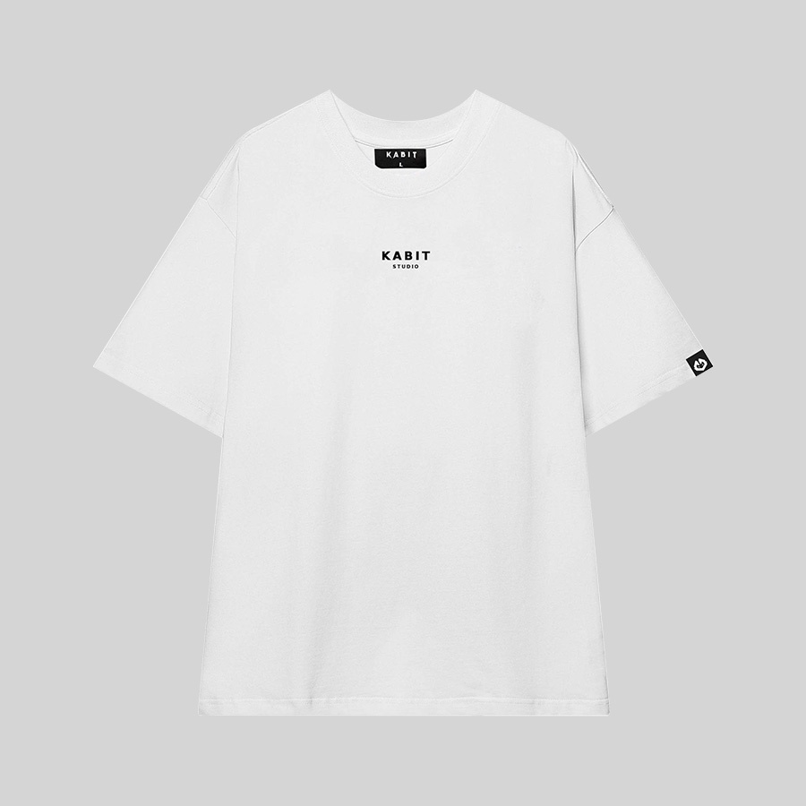 Áo Thun Tay Lỡ Local Brand KABIT BASIC 2023 Unisex Nam Nữ - Trắng/Đen