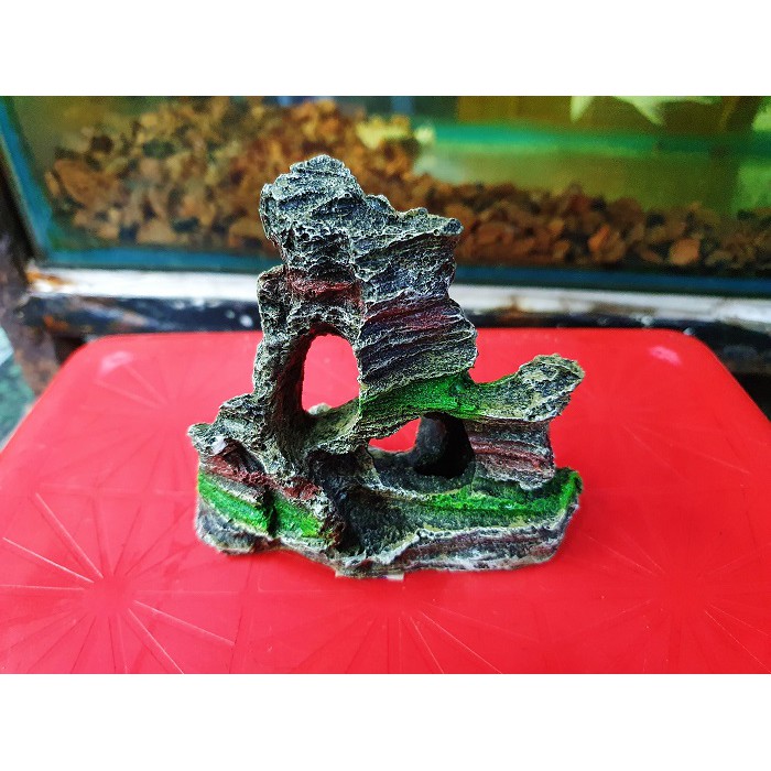 CẢNH NÚI NHÂN TẠO TRANG TRÍ HỒ CÁ NON BỘ CAO 10CM