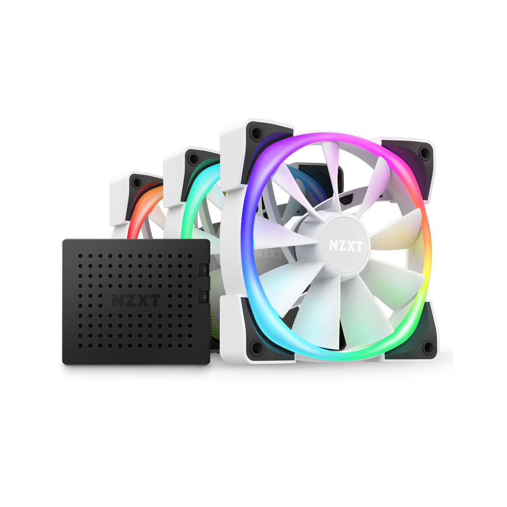 BỘ QUẠT NZXT AER RGB 2 120MM MATTE WHITE TRIPLE STARTER PACK