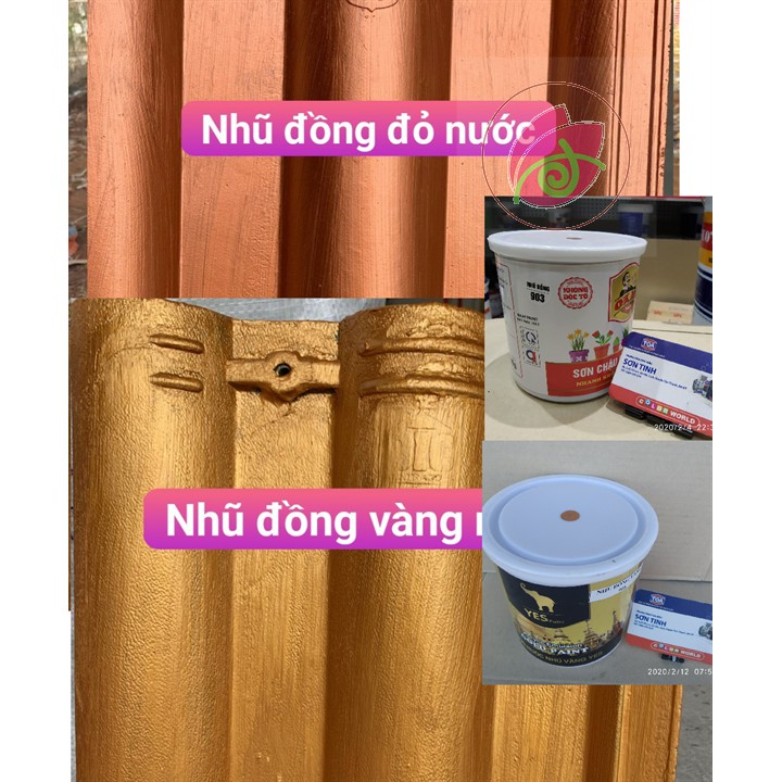 Sơn chậu kiểng màu nhũ đồng đỏ hoặc nhũ đồng vàng hệ nước ngoài trời YES Paint 200g hoặc 850g