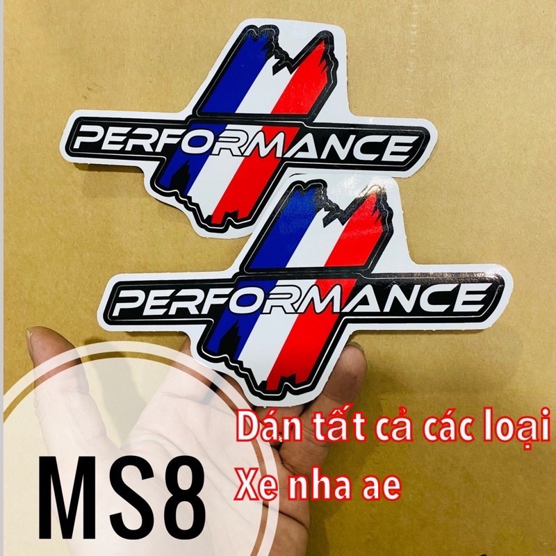 Tem Performance ITALY / AMG / ĐỨC / PHÁP decal pvc cao cấp SHIN LUNG công nghệ in Nhật Bản chống thấm dán xe hơi, xe máy