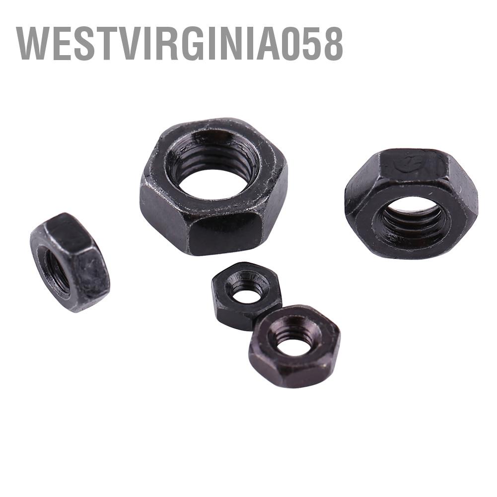 Hàng Hot 100 cái Din934 M2-M5 Kẽm đen Mạ kẽm Thép Carbon Hệ mét Sợi lục giác Đai ốc hình lục giác Hàng giao ngayWestvirginia058