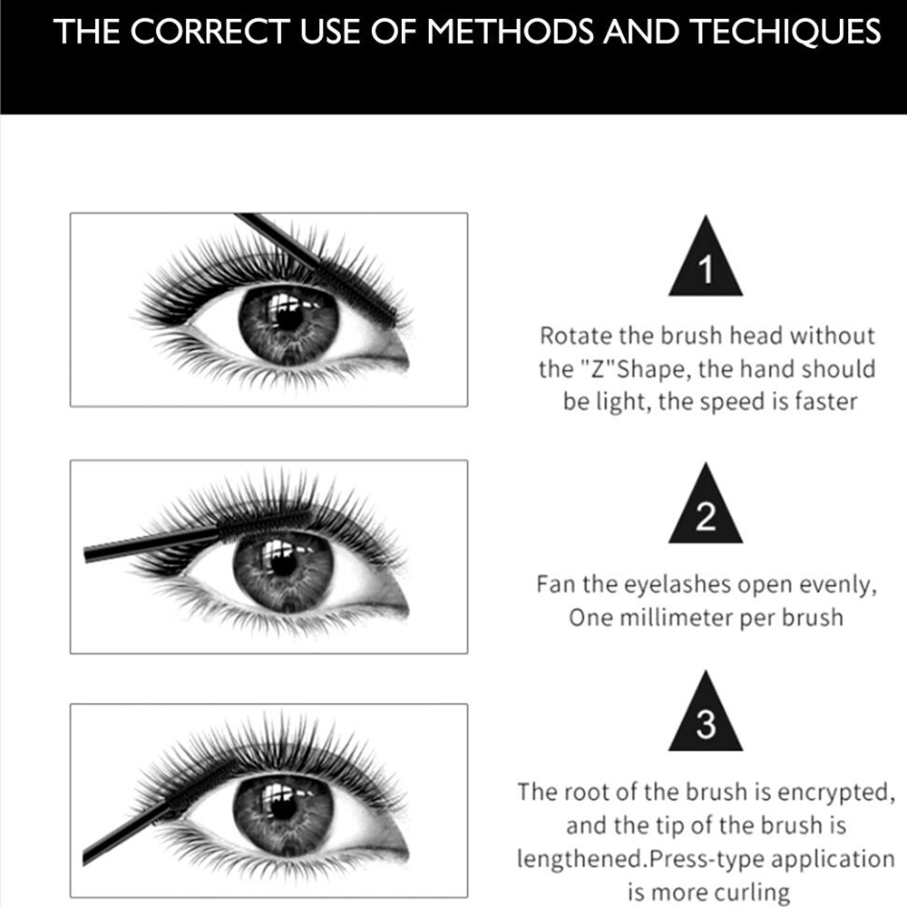 [Hàng mới về] Mascara sợi tơ 4D chống thấm nước màu đen chuốt dài và dày mi