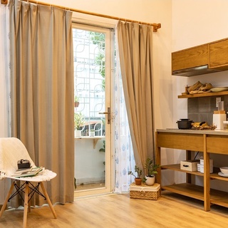 Rèm trang trí vải thô, phong cách vinstage KAWA&KY1019