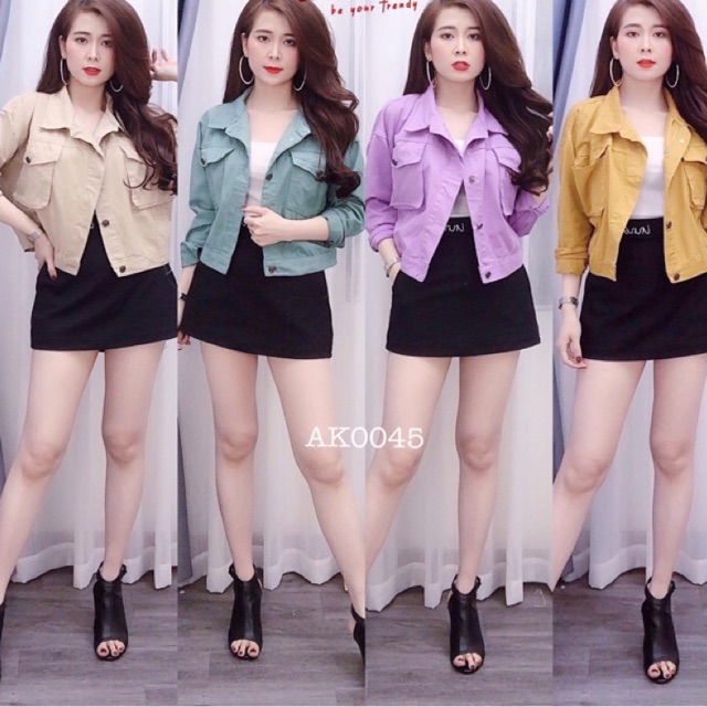 Áo khoác kaki túi hộp màu siêu hot siêu đẹp ( kèm video )