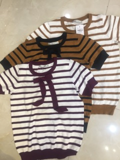 Áo len tăm cổ nơ