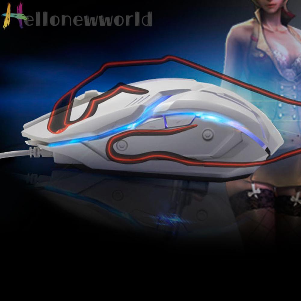 Hellonewworld 2400 DPI LED Optical 6D USB Wired Gaming Mouse Mini Game Mice For PC Laptop