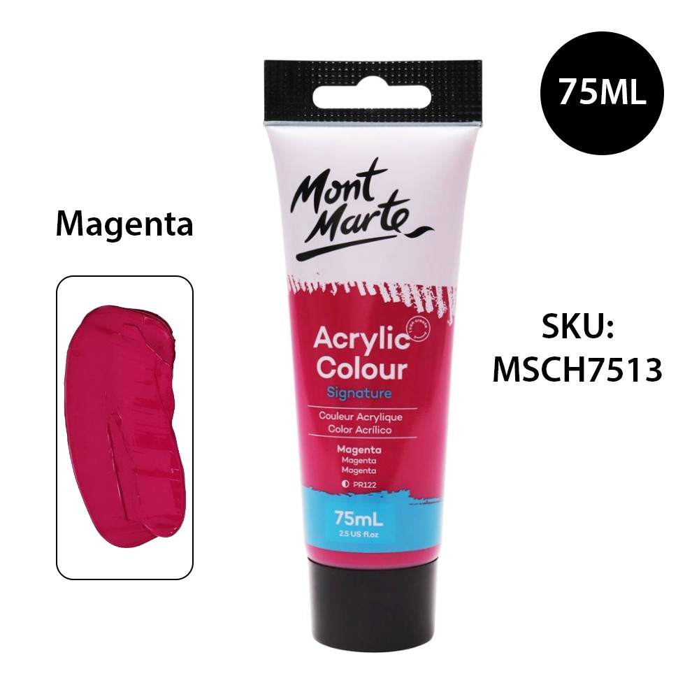 Màu Acrylic Mont Marte 75ml - Magenta - Acrylic Colour Paint Signature 75ml (2.54oz) - MSCH7513