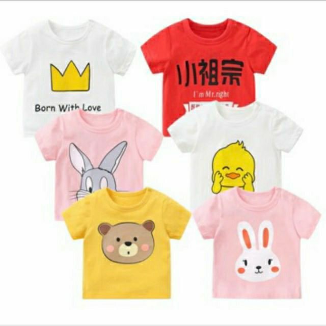 ÁO THUN IN HÌNH CUTE CHO BÉ