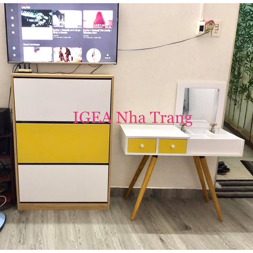Bàn Trang Điểm Chân Cao ( không có ghế đi kèm ) BIG SALE GP43 Thương Hiệu IGEA | BigBuy360 - bigbuy360.vn
