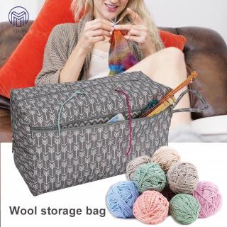Túi Đựng Dụng Cụ Đan Len Bằng cotton Gọn Nhẹ Có Khóa Kéo Tiện Dụng