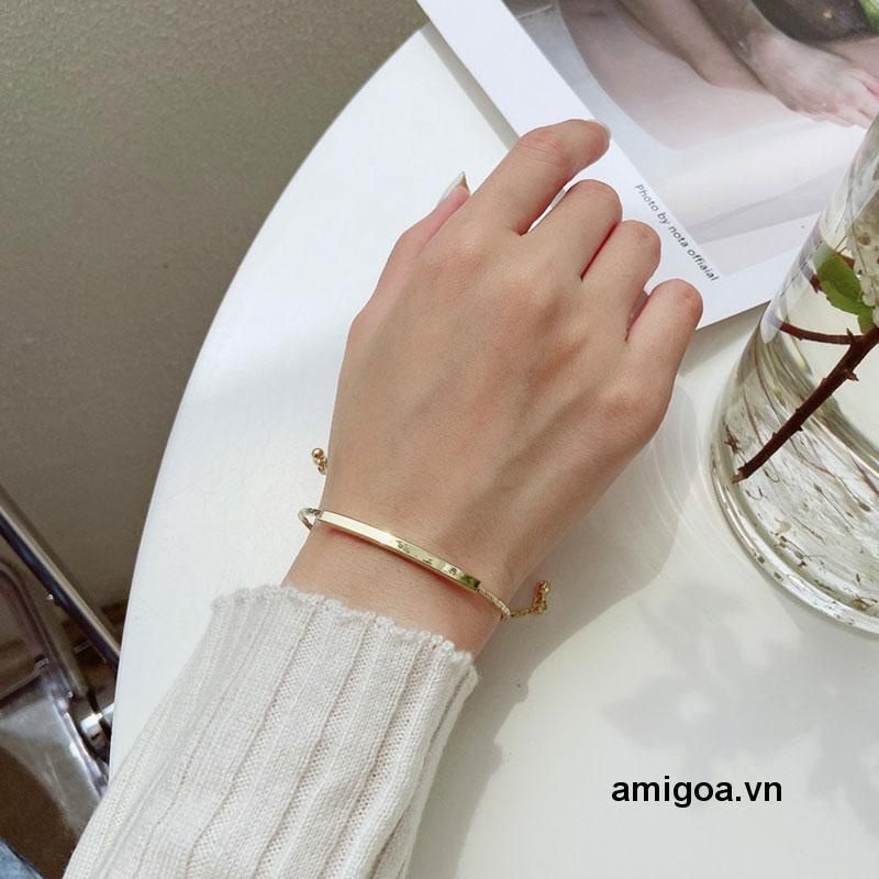 ✨✨Vòng đeo tay có thể điều chỉnh kích thước đơn giản xinh xắn dành cho nữ