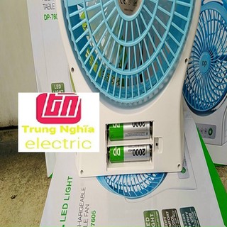 QUẠT SẠC SIÊU MÁT USB DP 7605 - 3 TỐC ĐỘ GIÓ - ĐÈN LED