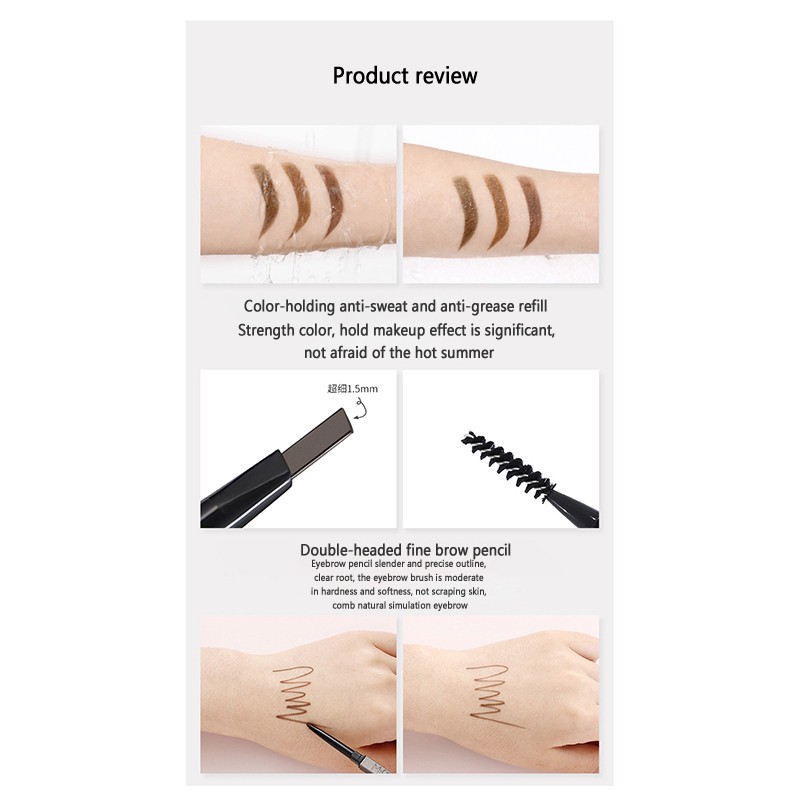 (Hàng Mới Về) Bút Chì Vẽ Lông Mày Hai Đầu Xoay Tự Động Hai Chiều Chống Nước Chống Mồ Hôi | BigBuy360 - bigbuy360.vn