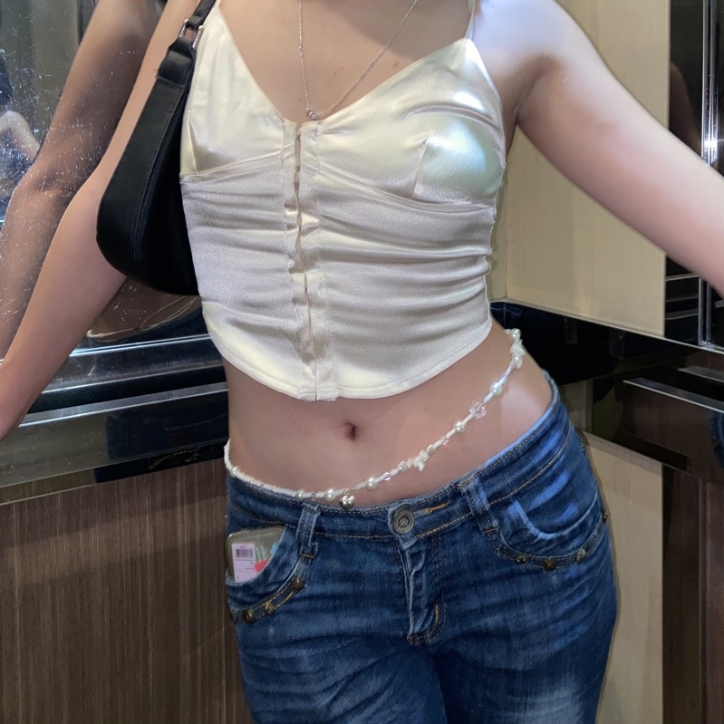 Dây đeo eo Belly chain vỏ sò mặt trái tim bông hoa