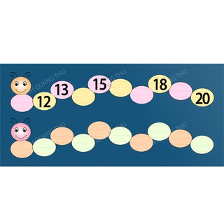 [Đồ dùng dạy học] Sâu học dãy số