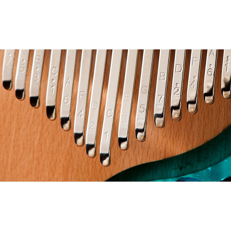 Hluru Kalimba 17 21 Key Phím Bằng Gỗ Trơn Hình Cá Voi