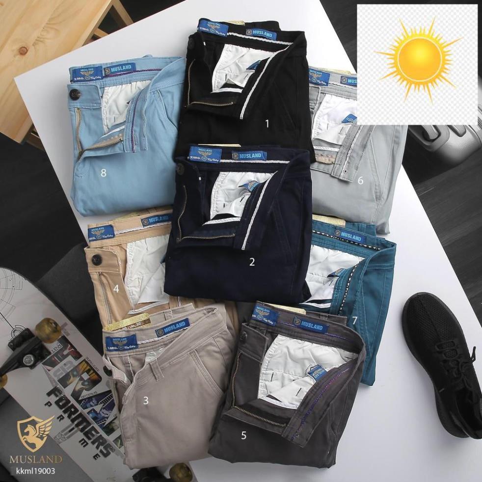 Quần Kaki nam Musland CHÍNH HÃNG Hàng VNXK (Form Slimfit ống quần 15 đến 18cm,vải co dãn)