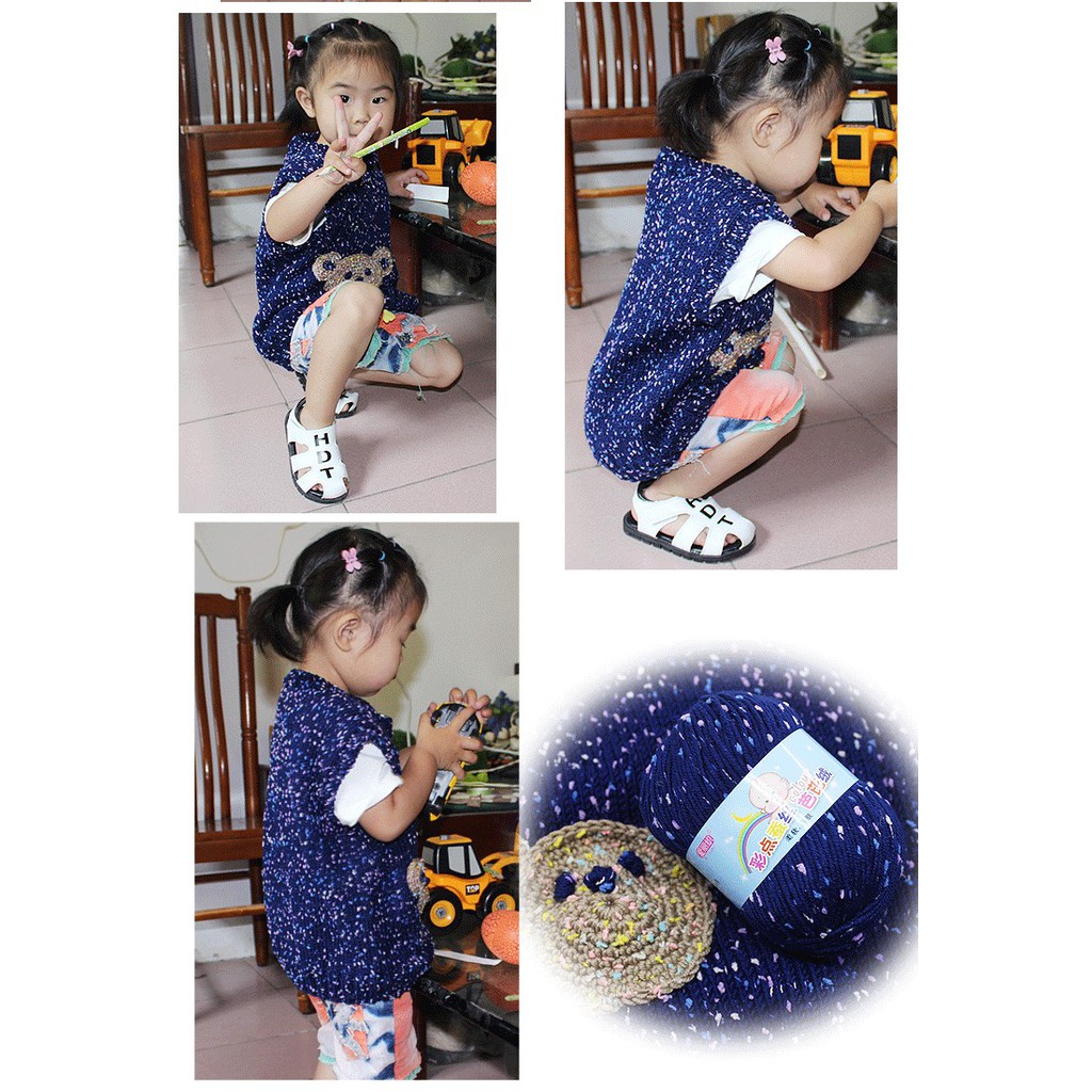 Len Baby Tuyết, len chuyên dùng đan móc cho trẻ em, mềm mịn, nhẹ phù hợp với nhiều loại da