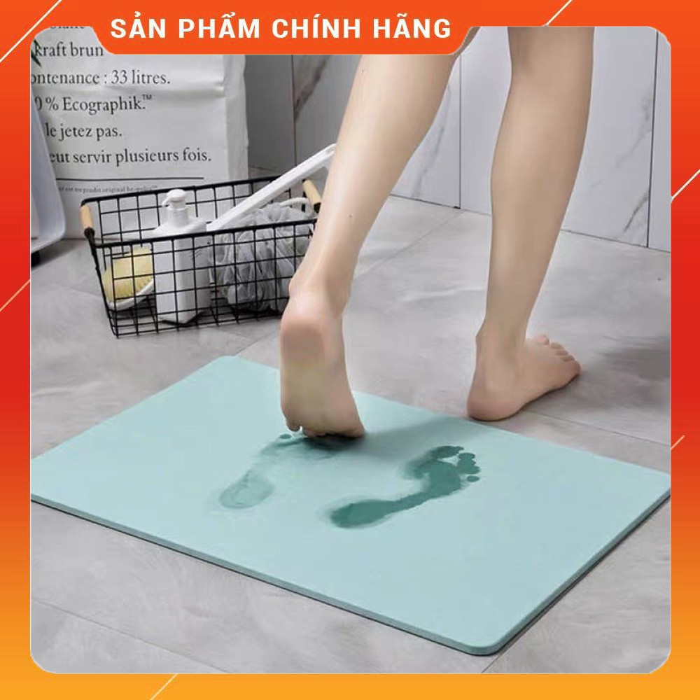 [ FREESHIP ❤️] Thảm Đá Nhật Bản Lau Chân Phòng Tắm Siêu Thấm Nước - Màu Trơn