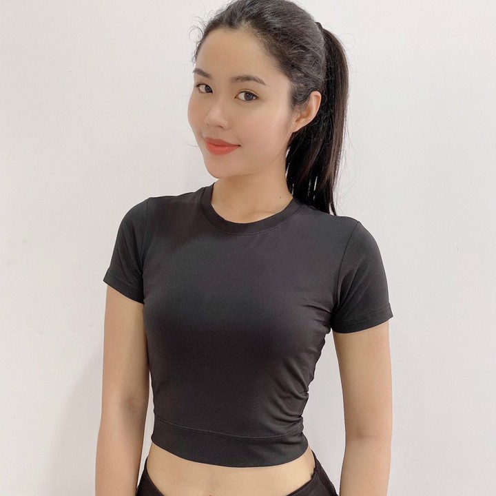 Áo Croptop ❤️ FREESHIP ❤️ Áo Croptop Phối Lưới Lưng Tập Gym Yoga