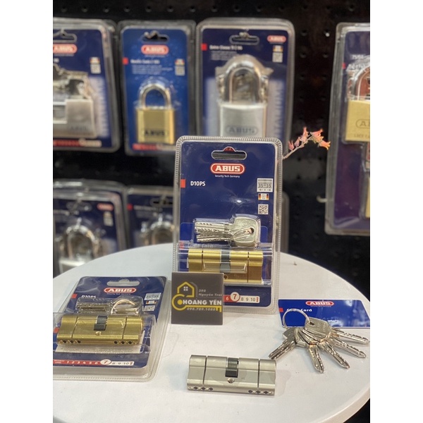 Mất chìa khóa thay Lõi khoá Abus 7cmx3.2cm, Ruột khóa cửa tay gạt thay thế 4 chìa vi tính