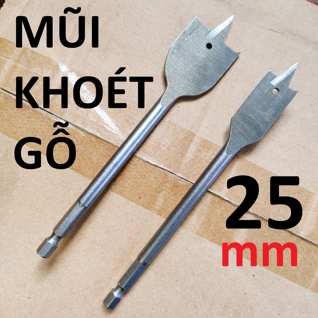 mũi khoan khoét lỗ đuôi cá trắng 25mm