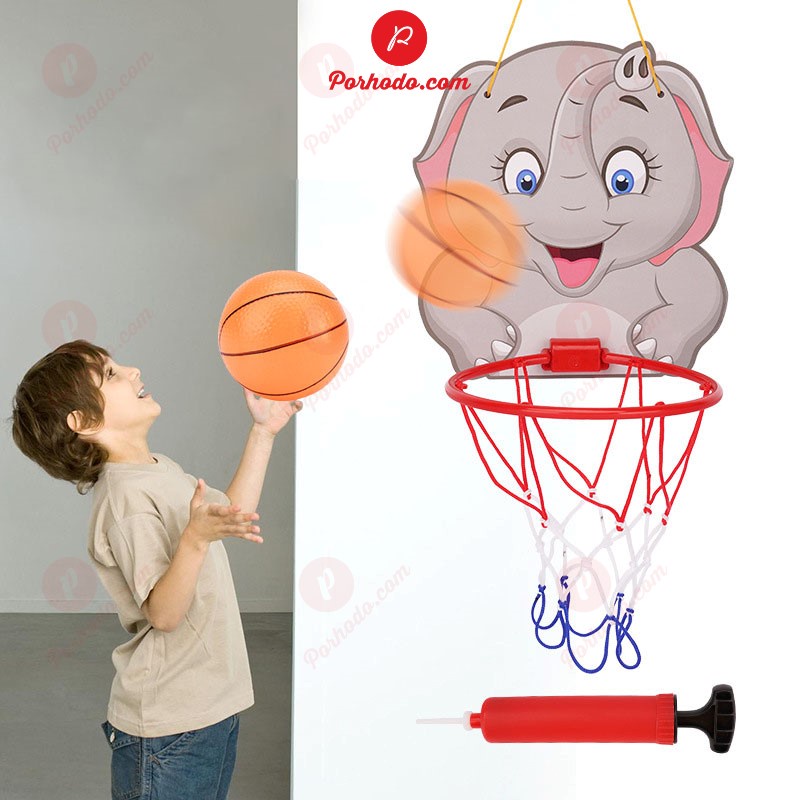 Bộ đồ chơi bóng rổ treo tường cho bé, bảng ném bóng rổ dán tường mini cho bé vui chơi KB216118
