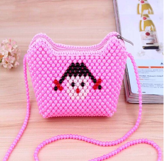 Túi/ví Đính Hạt Cườm Nhiều Màu Cho Bé Gái 11*17.5*6cm - Lucky Girl shop