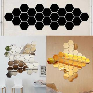 12 Sticker hình lục giác trang trí nhà