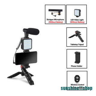 Micro Điện Dung Kim Loại T-01LM Có Chân Tripod Và Đèn LED Cho Video Chuyên Nghiệp