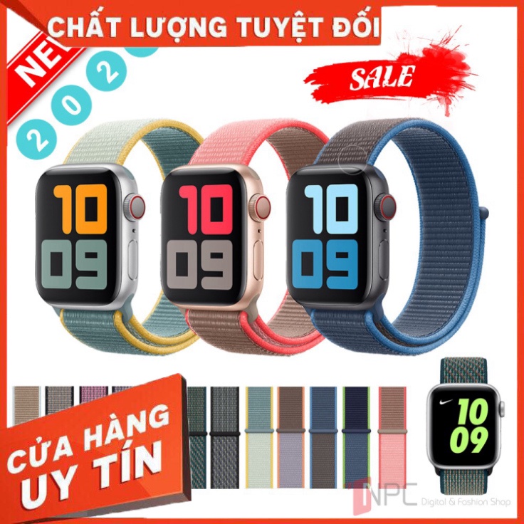 Dây đeo Apple Watch chất liệu Nylon cao cấp ôm tay cho Series 5/4/3/2/1 kích thước 38 40 42 44 - Hàng