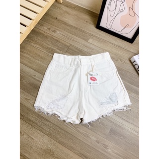 Quần short jeans nữ lưng cao rách kiểu (ảnh + clip thật)
