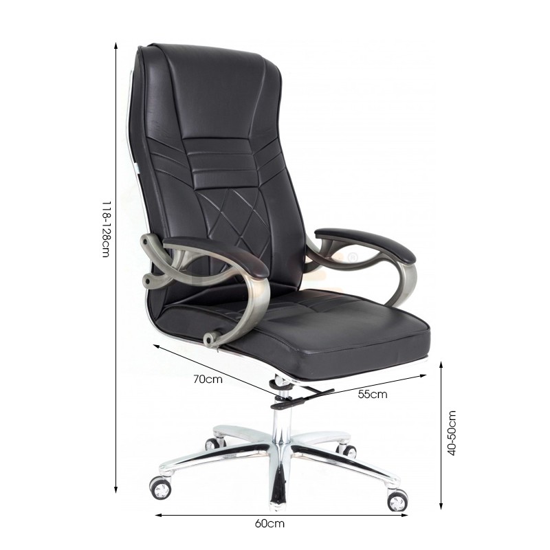 Ghế Giám đốc mâm 2 cần bọc da PU IBIE ID018 chân nhôm tay ốp