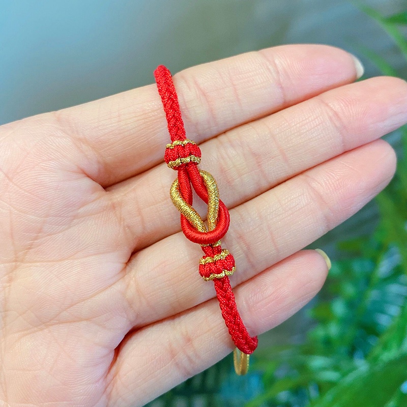 Bộ Phụ Kiện Trang Sức Vòng Tay Màu Đỏ/Vàng Tự Làm Thủ Công