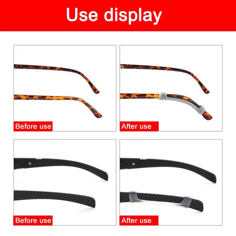 Bộ 1/10 Cặp Giá Đỡ Mắt Kính Chống Trượt Thoải Mái Dành Cho Trẻ Em Và Người Lớn