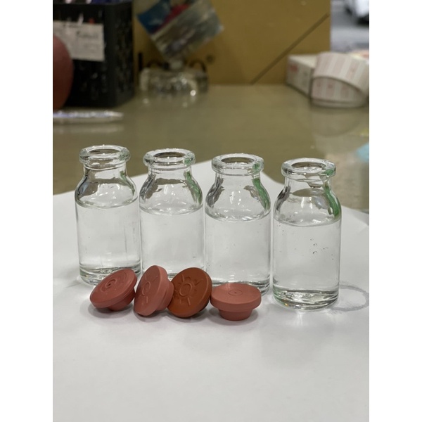 Combo 50 lọ thủy tinh 10ml màu trắng nút cao su