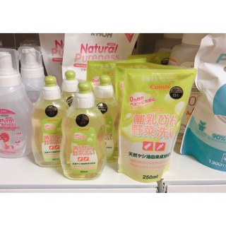 Combo Nước rửa bình sữa và rau quả Combi 300ml + 250ml