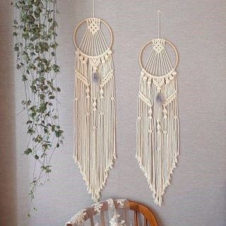 Set 2 dreamcatcher macramé NGON DECOR
