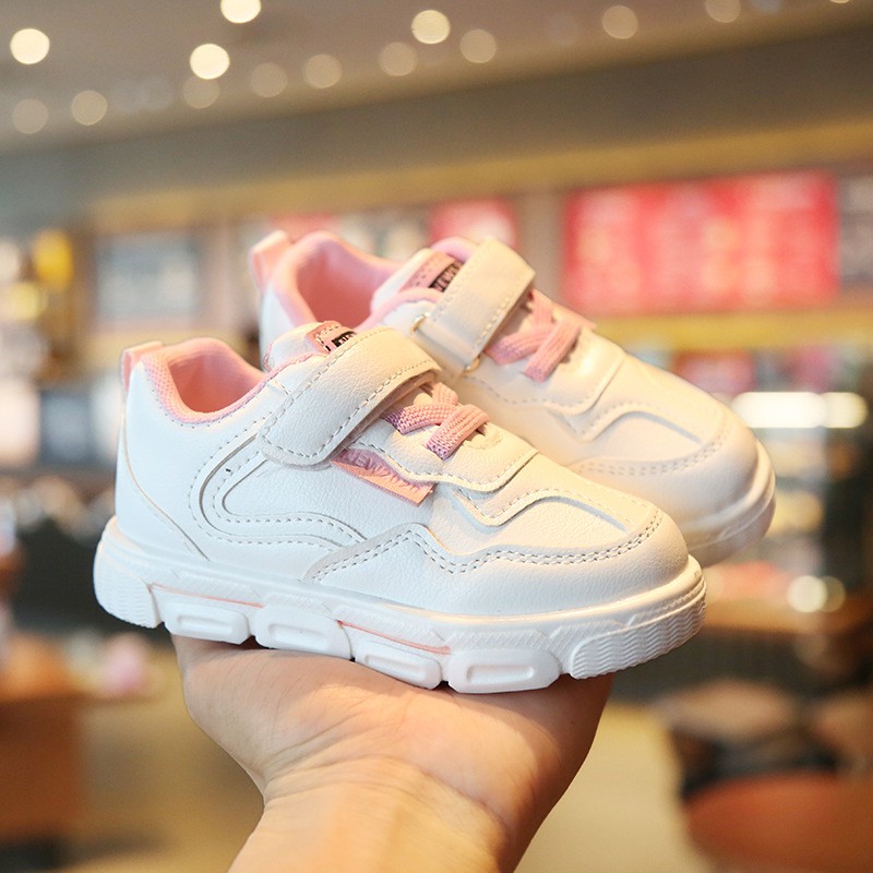 Giày sneaker trắng chống trượt thời trang cho bé