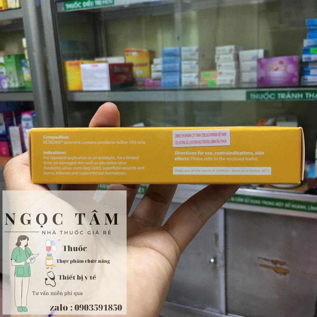 Mỡ bôi ngoài da dùng để sát khuẩn Betadine Ointment 10%