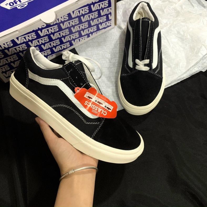 Giày thể thao van vault đen da lộn đủ size 36-43